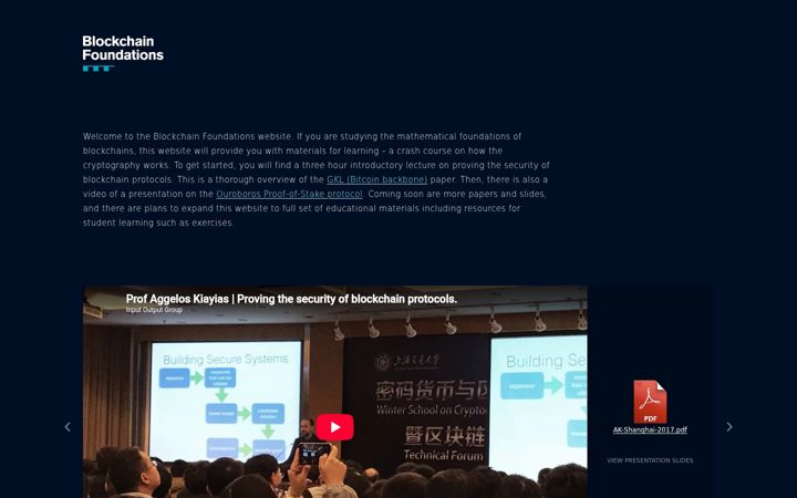 Screenshot of blockchainfoundations.org