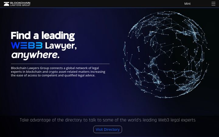 Screenshot of blockchainlawyers.group
