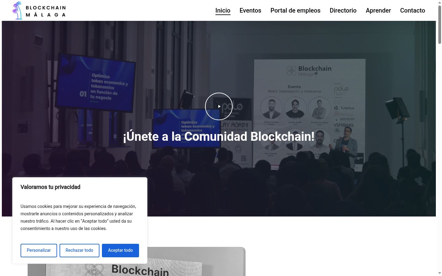 Screenshot of the consent banner shown before any interaction