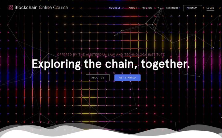 Screenshot of blockchainonlinecourse.org