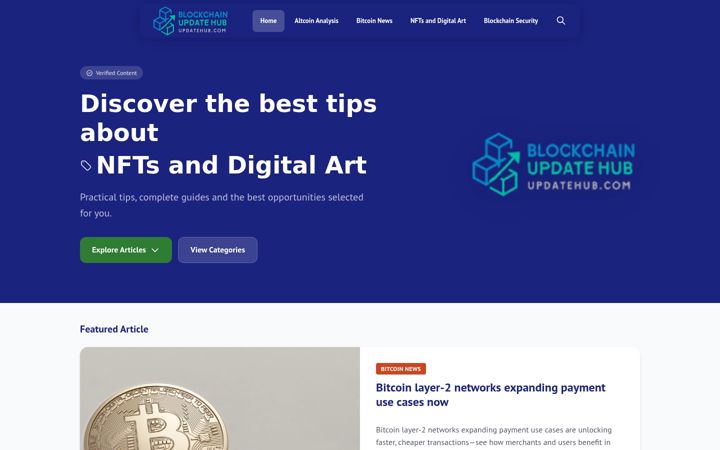 Screenshot of blockchainupdatehub.com