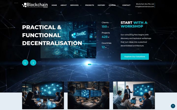 Screenshot of blockchainzoo.com