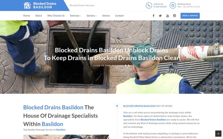 Screenshot of blockeddrains-basildon.uk