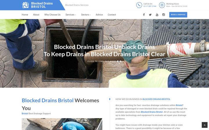 Screenshot di blockeddrains-bristol.uk