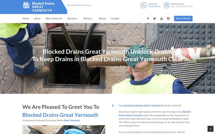 Screenshot of blockeddrains-great-yarmouth.uk