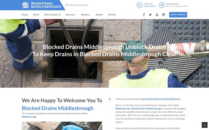 Snímek obrazovky blockeddrains-middlesbrough.uk