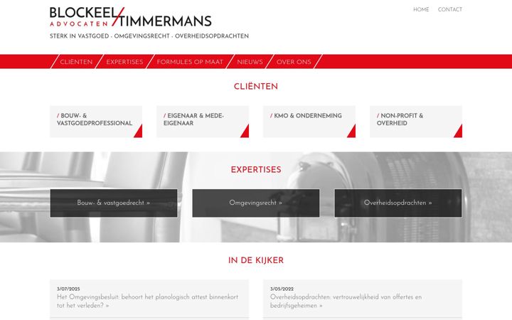 Screenshot stránky blockeel-timmermans.be