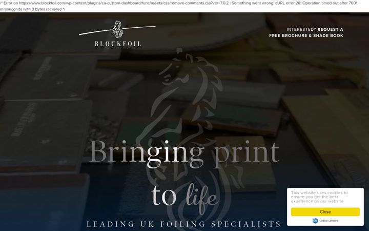 Screenshot of blockfoil.com