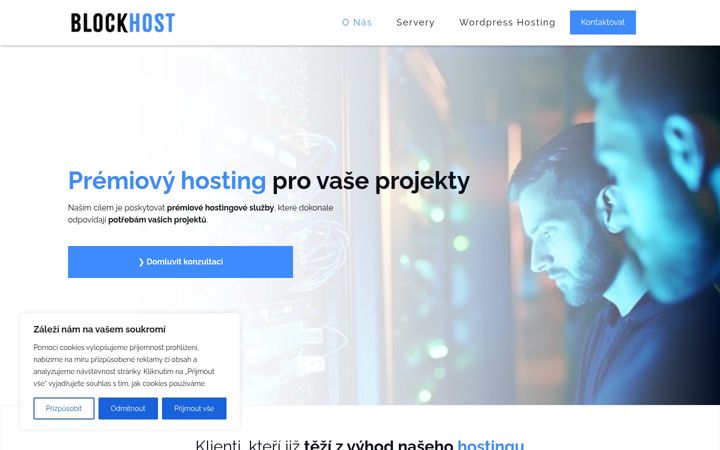 Screenshot of blockhost.cz