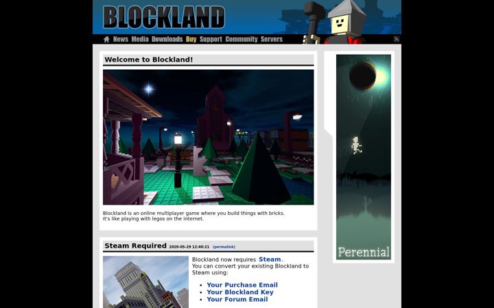Screenshot of blockland.us