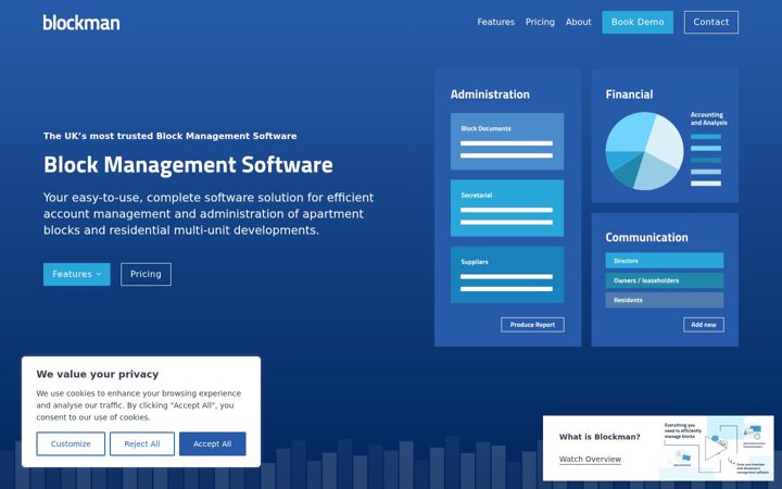 Screenshot of blockman.co.uk
