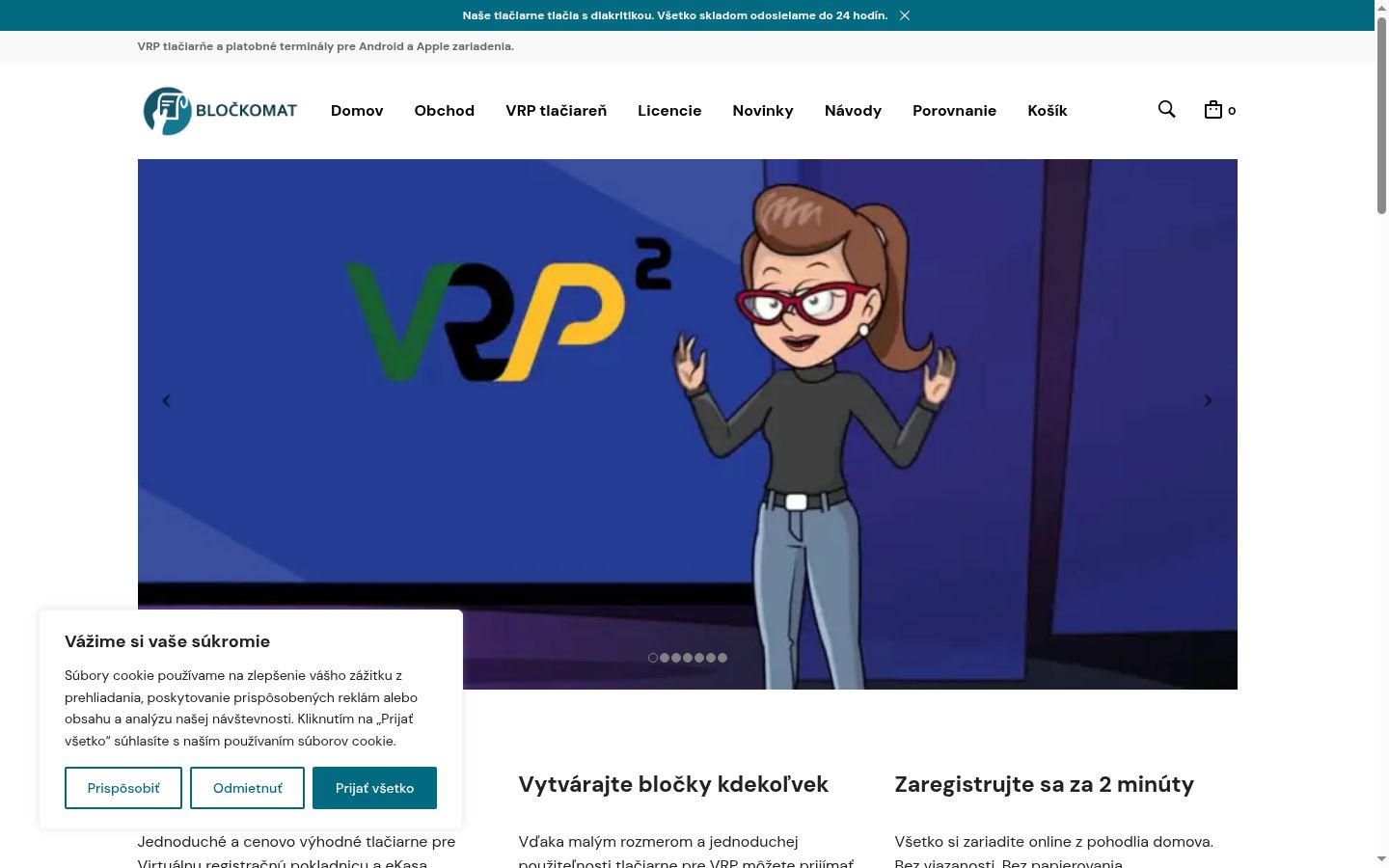 Screenshot des Einwilligungsbanners vor jeglicher Interaktion
