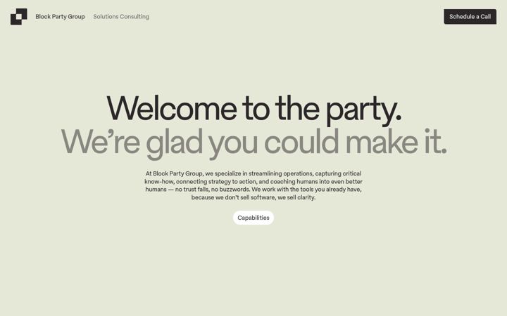 Screenshot of blockparty.group