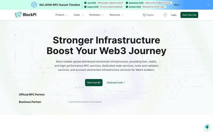 Screenshot of blockpi.network