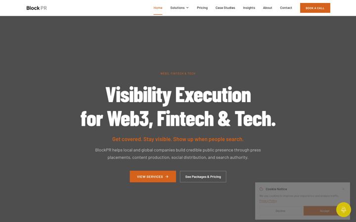 Screenshot of blockpr.net