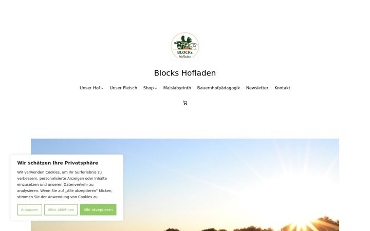 Screenshot of blocks-hofladen.de