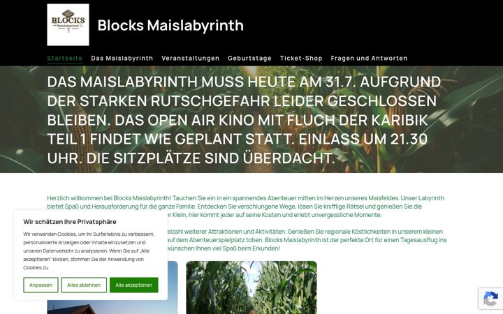 Screenshot of blocks-maislabyrinth.de