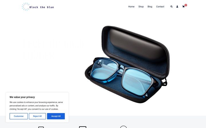 Screenshot of blocktheblue.tech