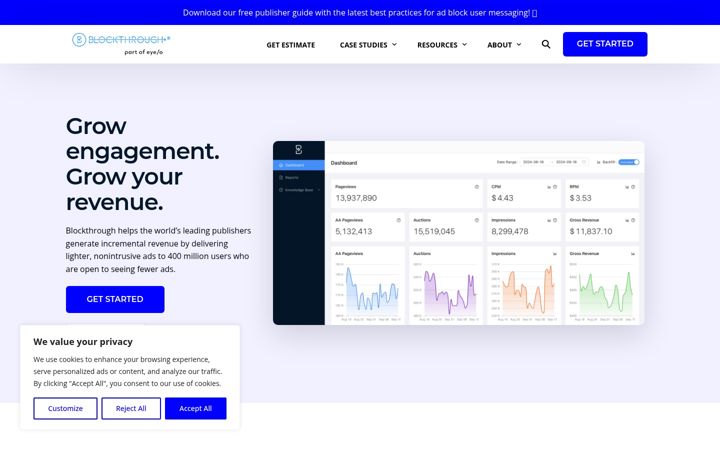 Screenshot of blockthrough.com
