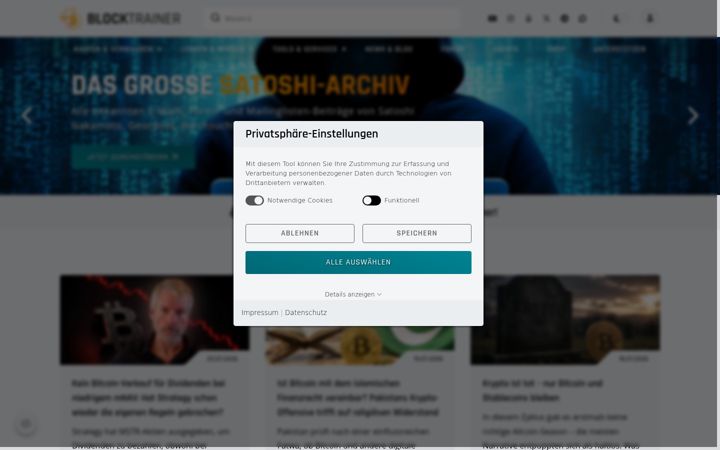 Screenshot of blocktrainer.de