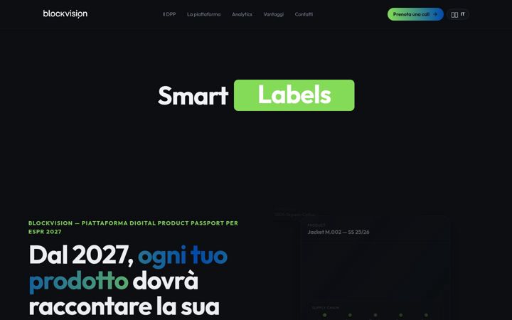 Screenshot of blockvision.it