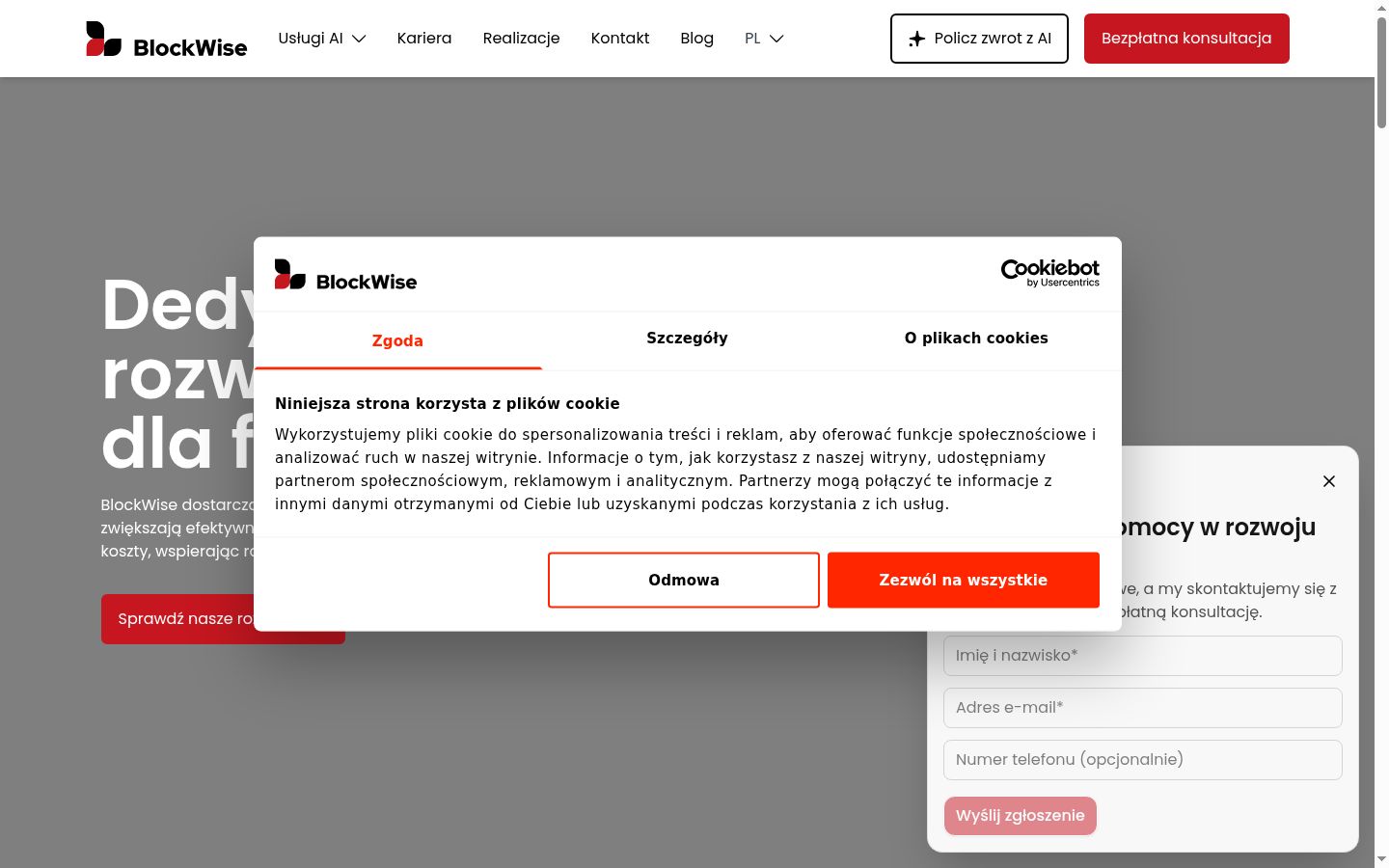 Kuvakaappaus suostumusbannerista, joka näytettiin ennen mitään vuorovaikutusta