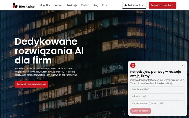 Screenshot of blockwise.pl