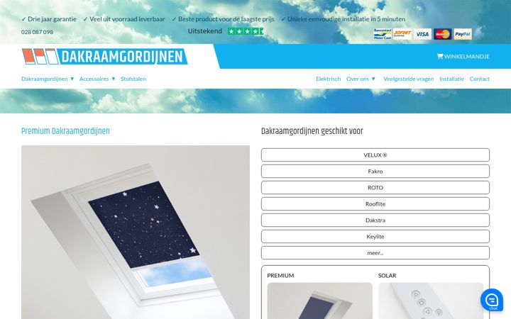 Captura de pantalla de blocrolgordijnen.be