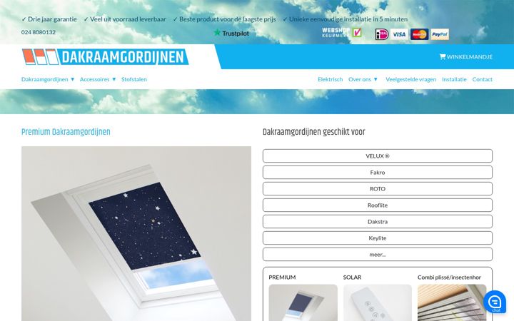 Captura de pantalla de blocrolgordijnen.nl