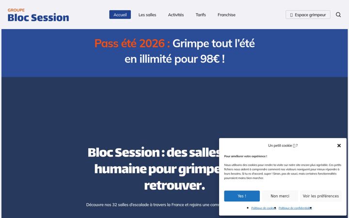 Screenshot of blocsession.com