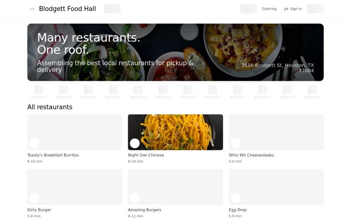 Screenshot του blodgettstreetfoodhall.com
