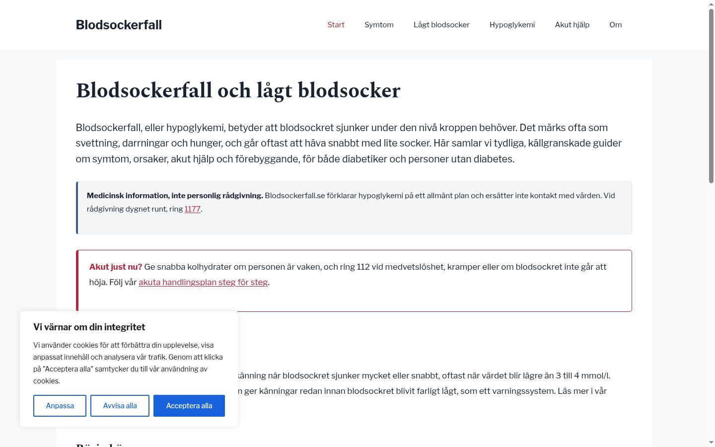 Screenshot des Einwilligungsbanners vor jeglicher Interaktion