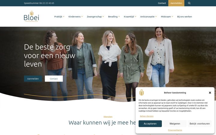 Capture d'écran de bloeiverloskundigen.nl