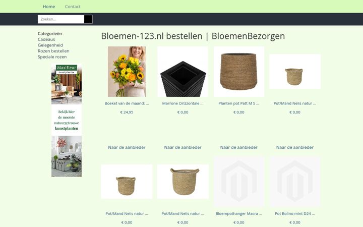 Ekrano kopija bloemen-123.nl