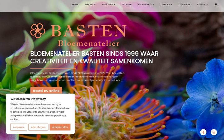 Képernyőkép: bloemenatelier-basten.nl