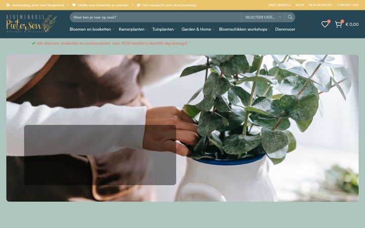 Screenshot of bloemenhuispietersen.nl