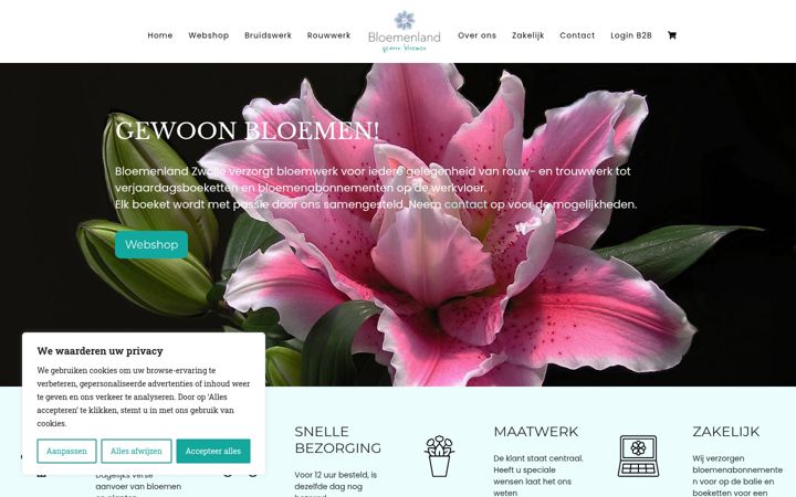 Screenshot of bloemenlandzwolle.nl