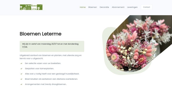 Screenshot of bloemenleterme.be