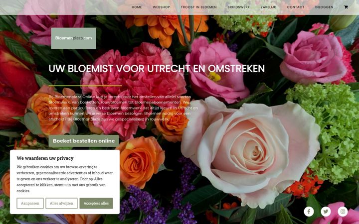 Screenshot of bloemenplaza.com