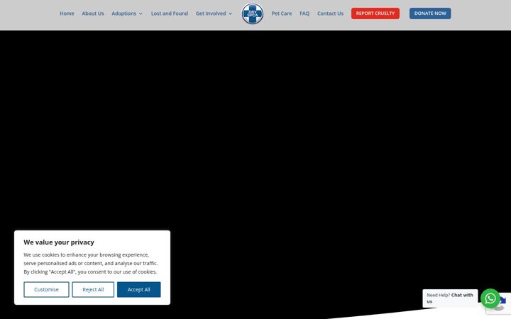 Screenshot of bloemfonteinspca.co.za