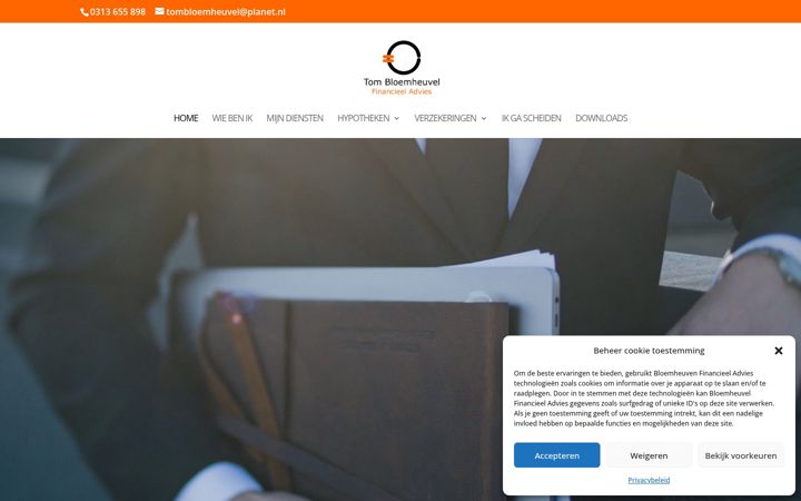 Ekraanipilt saidist bloemheuvel-financieeladvies.nl