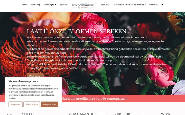 Ekraanipilt saidist bloemist-apeldoorn.nl