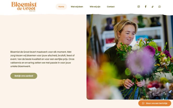 Ekraanipilt saidist bloemistdegroot.nl