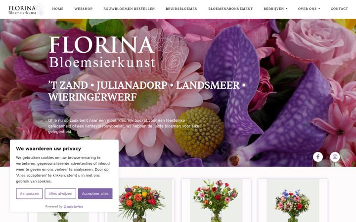 Screenshot of bloemsierkunstflorina.nl
