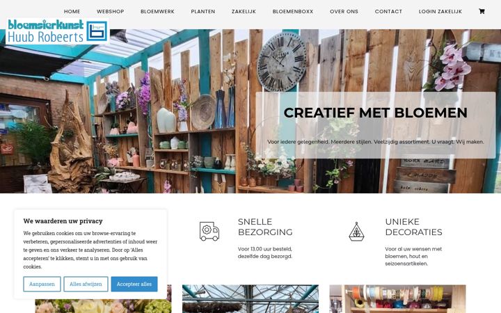 Screenshot of bloemsierkunsthuubrobeerts.com