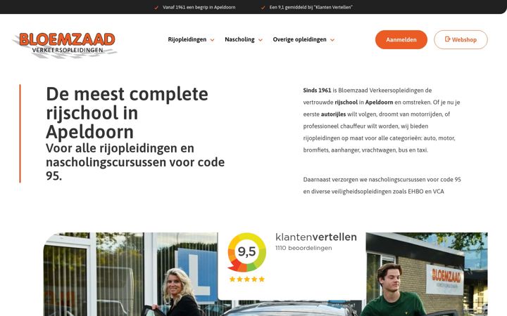 Screenshot of bloemzaad.nl