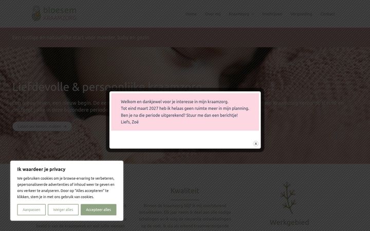Screenshot of bloesemkraamzorg.nl