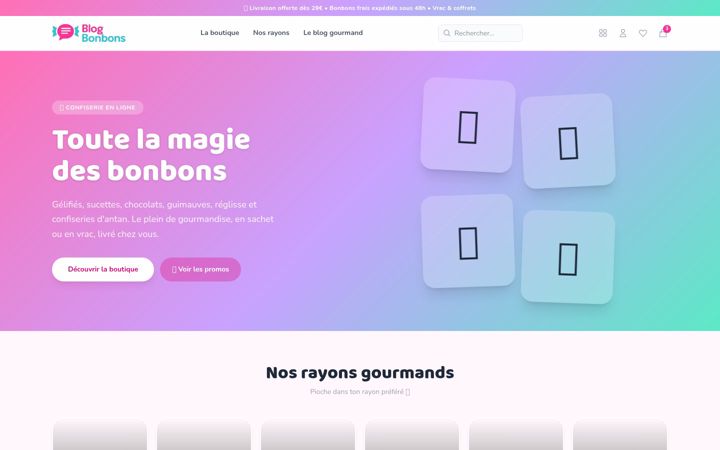 Screenshot of blog-bonbons.fr