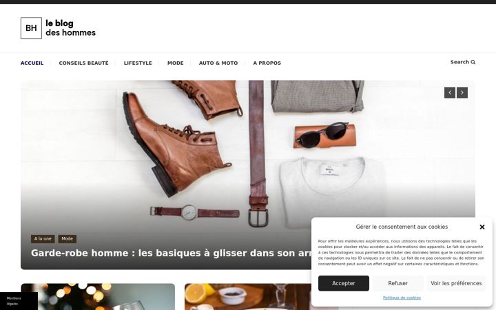 Captură de ecran a blog-des-hommes.fr