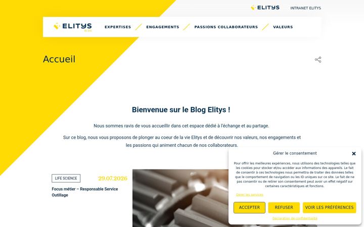Captură de ecran a blog-elitys.fr